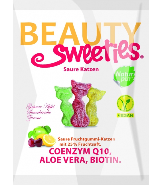 Cukríky Beauty Sweeties mačičky 125g vegan
