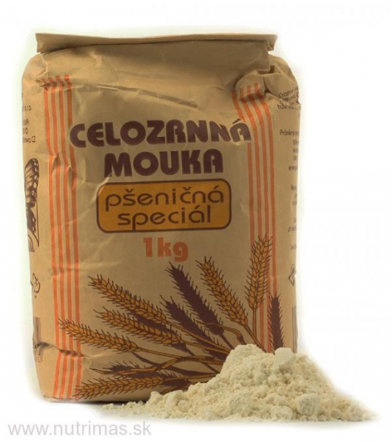 Múka pšeničná celozrnná špecial 1kg NATURAL